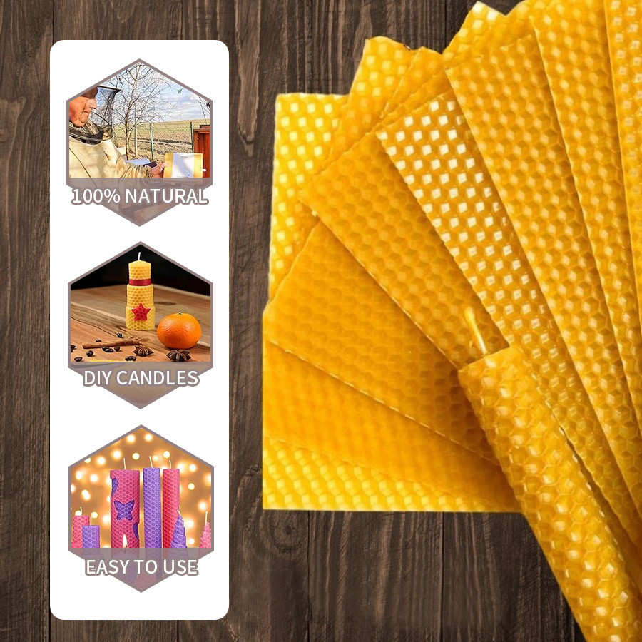 Beeswax Sheet Roll - 10/20/30 adet Doğal Balmumu Levhalar Mum