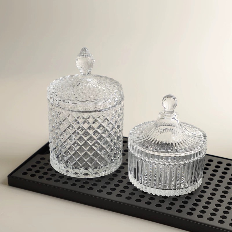 Candle Supplies Glass Jars - Avrupa Tarzı Kristal Cam saklama kavanozu