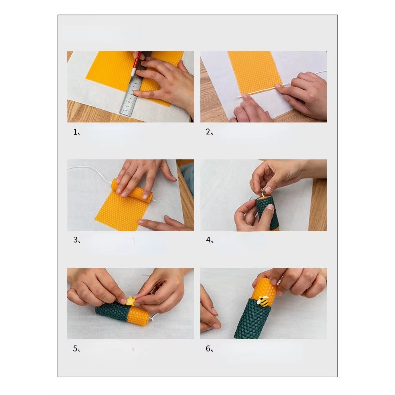 12 adet/set 15*20CM Balmumu Le - Beeswax Sheet Roll incelemesi ve fiyatı