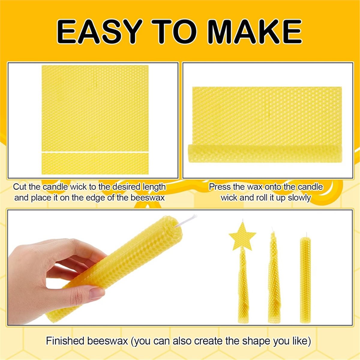 N94R 24 Parça Balmumu Mum Yapı - Beeswax Sheet Roll incelemesi ve fiyatı