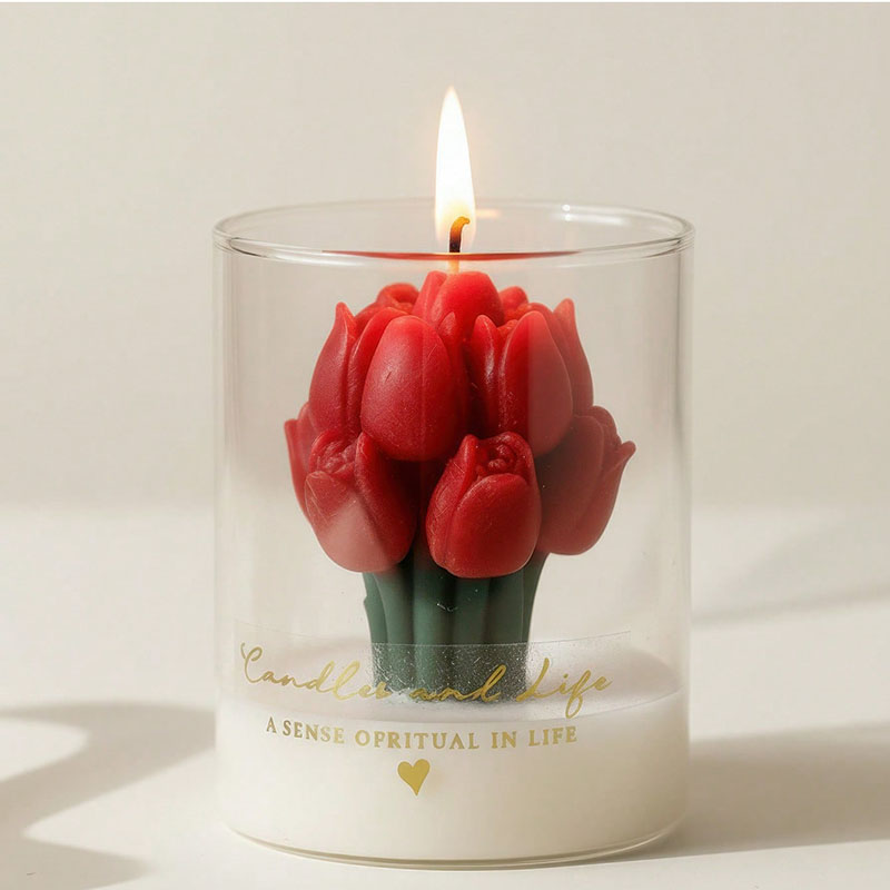 Cam Kavanozda Lale Mum Dekorat - Candle Supplies Glass Jars incelemesi ve fiyatı