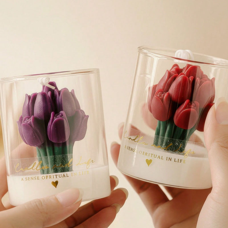 Cam Kavanozda Lale Mum Dekorat - Candle Supplies Glass Jars incelemesi ve fiyatı